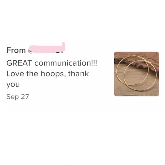 Gold Tone Large Hoop Earrings Zinc Alloy Round - Picture 7 of 7